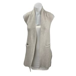 Aritzia Wilfred 100% Wool Olivie Womens Sleeveless Cardigan Vest Sweater Top XXS